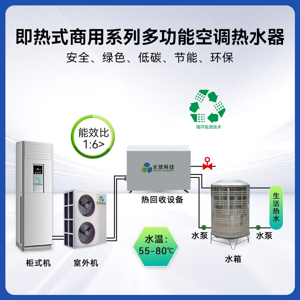 商用5匹 柜式多功能空调热水器
